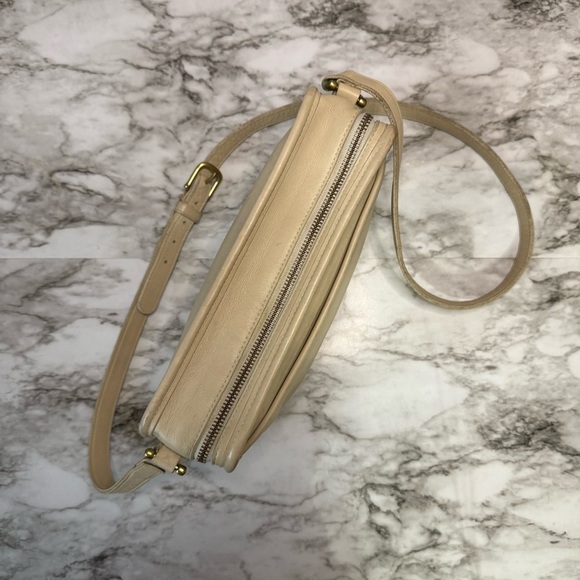 Vintage Coach Leather Multizip Crossbody Bag Serial No. L5C-9974 Bone Leather - Picture 4 of 15